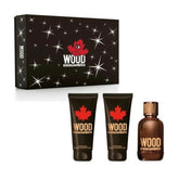 Dsquared Wood Eau De Toilette Spray Perfumed Shower Gel 100ml After Shave Balm 100ml